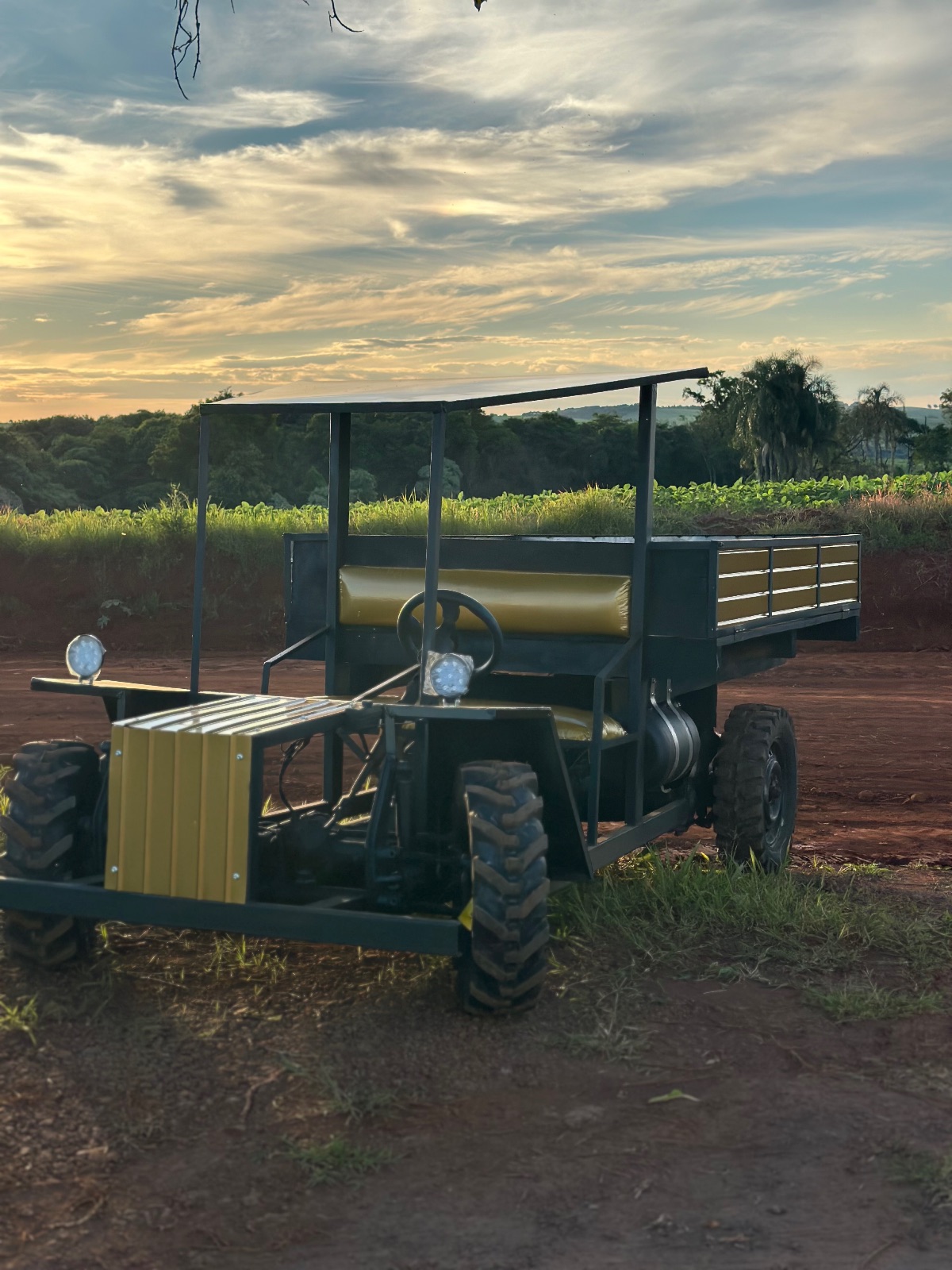 Carreta agrícola de fusca 1600 teto metálico